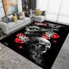 Horror Skull Art Area Rug,Carpets for Living Room Bedroom Decoration, Sofa Chair Cushion Rug,Kitchen Bathroom Non-slip Floor Mat