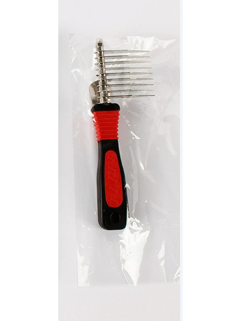 Pet Hair Removal Brush & Flea Comb with Stainless Steel Needles for Cats & Dogs