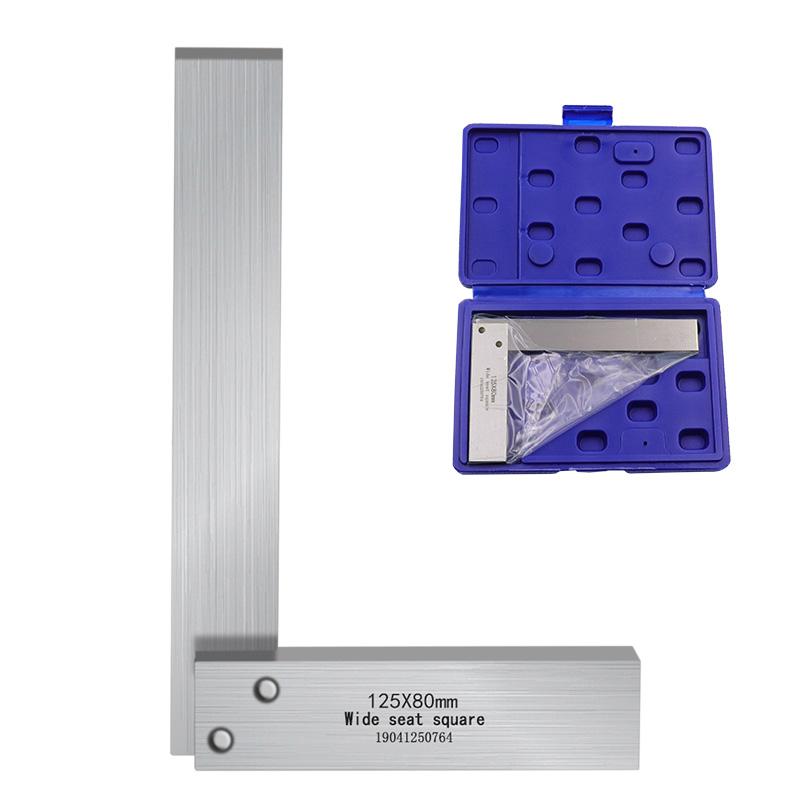 Machinist Square Mechanical Engineer Steel High Precision 90 Degree Wide Base Tool Angle L-type Testing Measuring Tool 4 Szie