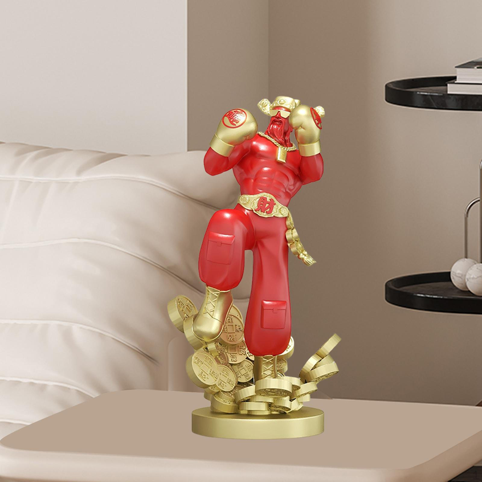 

Статуя бога удачи, декоративная фигурка, художественные промыслы, настольное украшение из смолы, скульптура процветания для Red S