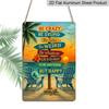 2D Flat - 1pc Ideal for Decorating Your Space, This AluminuSign Features a Relaxing Tropical Beach Scene with Palm Trees And Adirondack Chairs