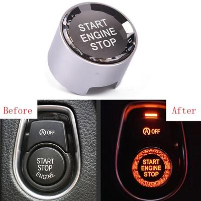 Car Crystal Style Start Stop Engine Button Replace Cover For BMW 1 2 3 5 6 7 X1 X2 X3 X4 X5 X6 Series F Chassis/ G Chassis