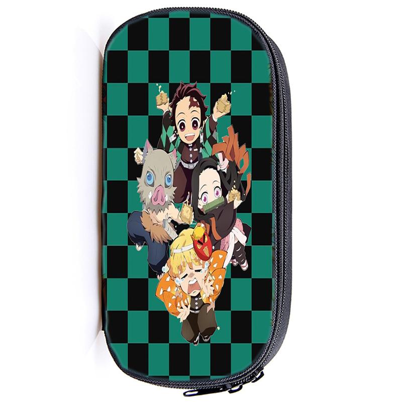 Demon Slayer Kamado Tanjirou Pencil Case Nezuko Boys Girls Kids Zenitsu Kimetsu No Yaiba Pencil Box Students Anime Pen Bags Children Gifts