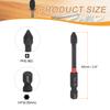 Phillips Impact Screwdriver Bit 1/4" Hex Shank Magnetic Cross Head Drill Bits S2 Steel Screw Driver for Impact Power Drivers