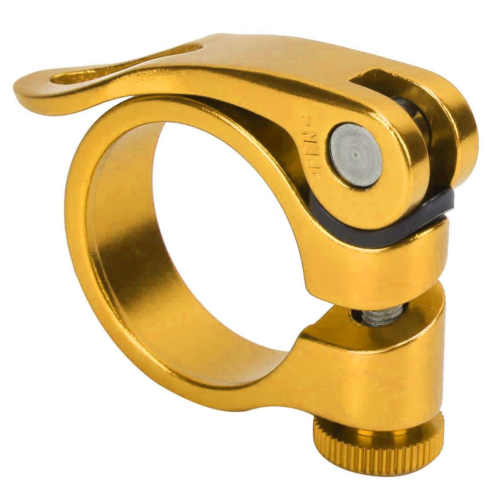 34.9mm Durable Bicycle Quick Release Seatposts Clamp Aluminum Alloy Seat Tube ClampGolden