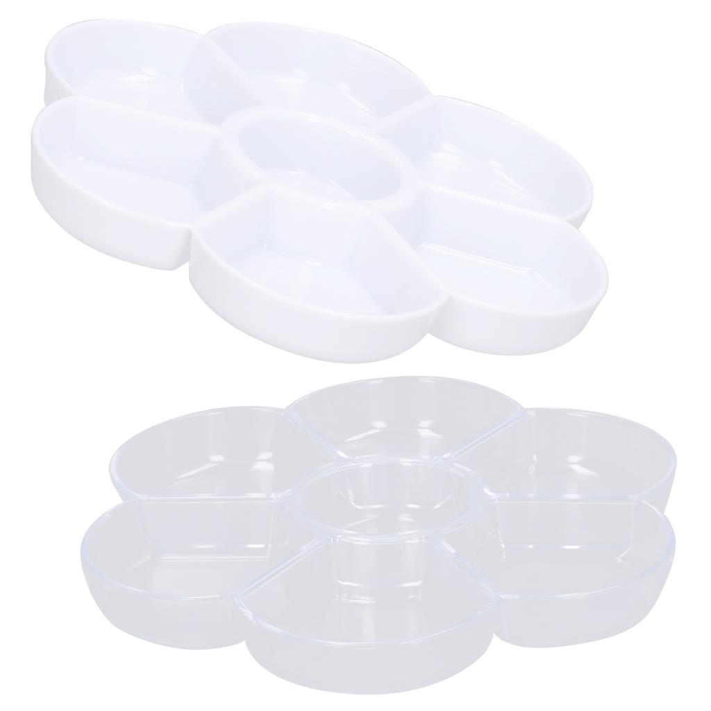 Palette 7 Holes Thickened Plastic Washable Plum Shaped Watercolor Palette Box for Studio Painting