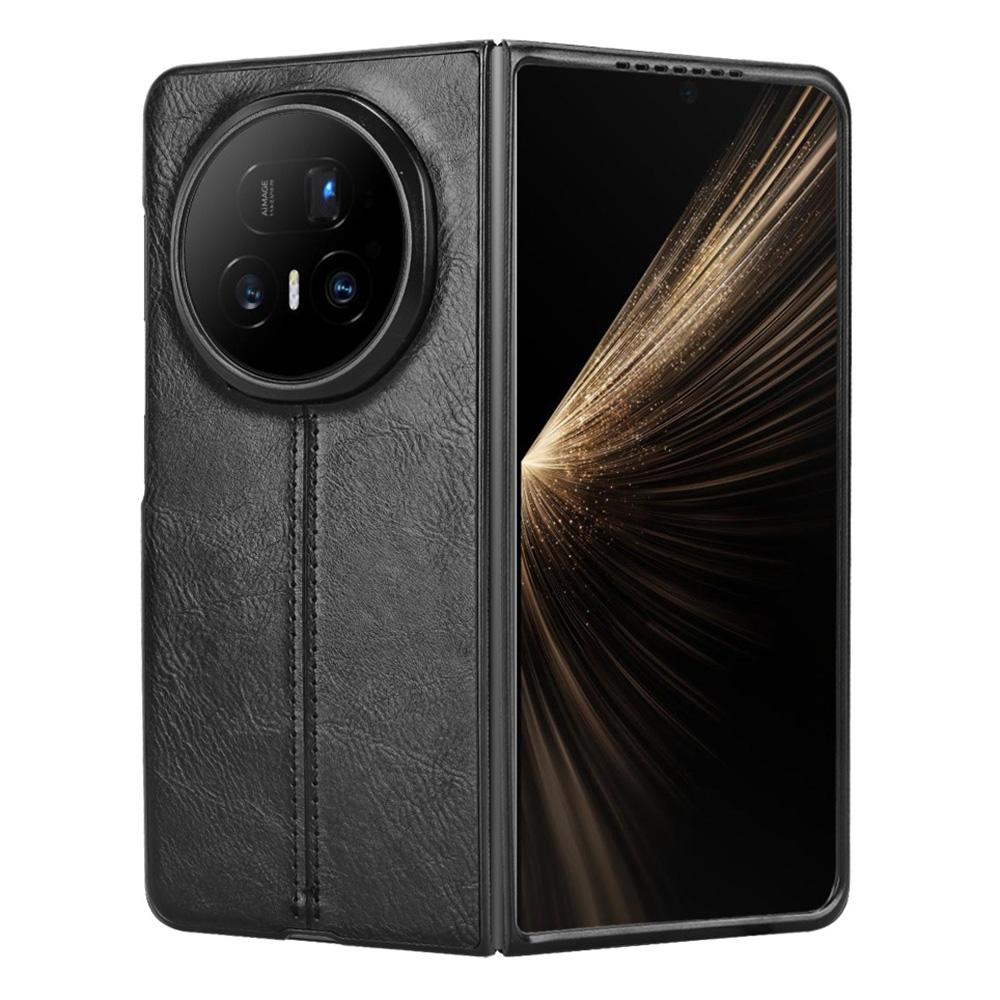 For Honor Magic V5 5G Case Stitching Line PU Leather Coated PC Phone Cover