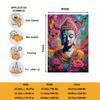 Butterfly and Buddha Statue Patterns Flannel Printed Blanket Suitable for All Seasons Suitable for Living Office Sofa and Travel