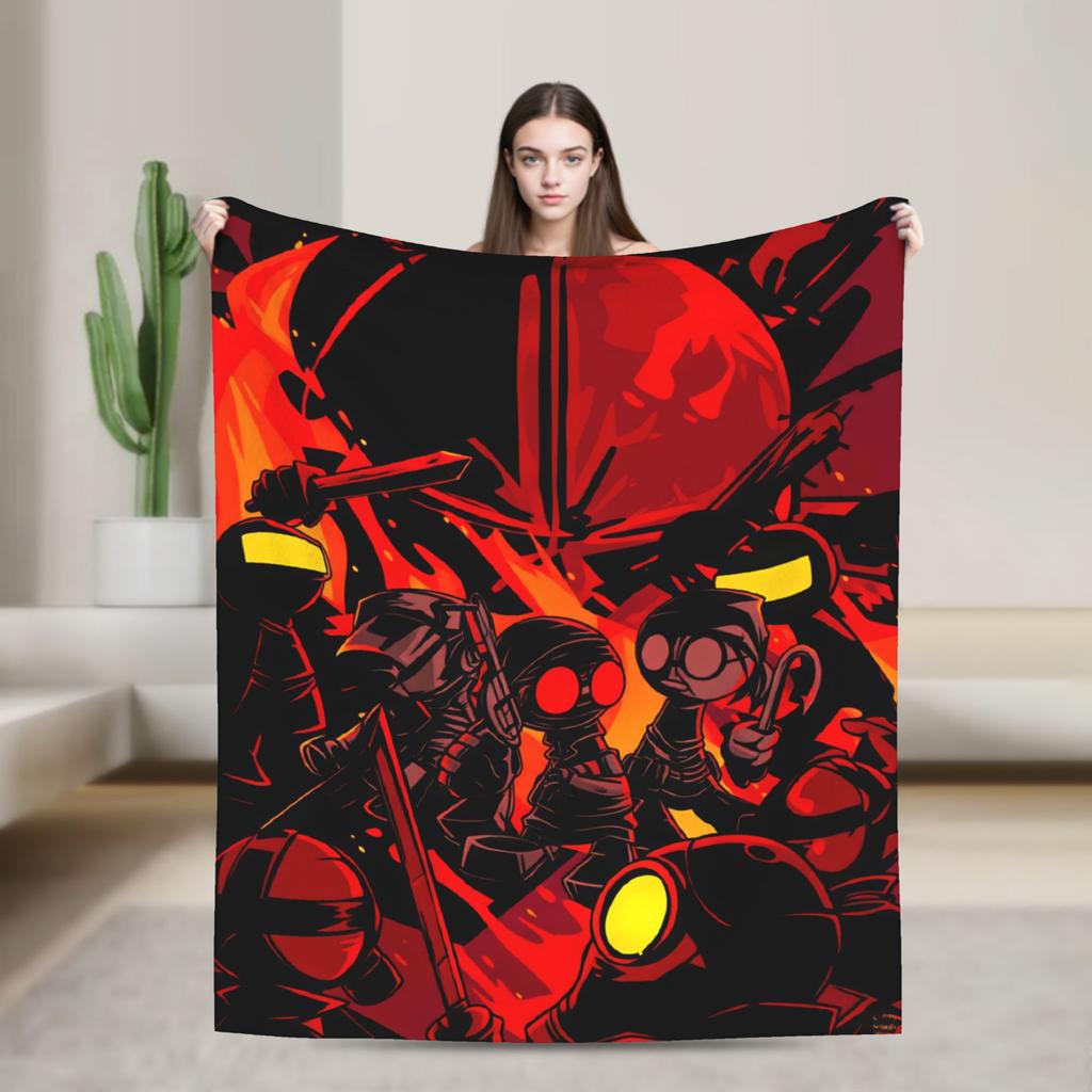 MADNESS COMBAT Warm Soft Blankets Decorative Plush Throw Blanket Fashion Couch Chair Flannel Bedspread Sofa Bed Cover