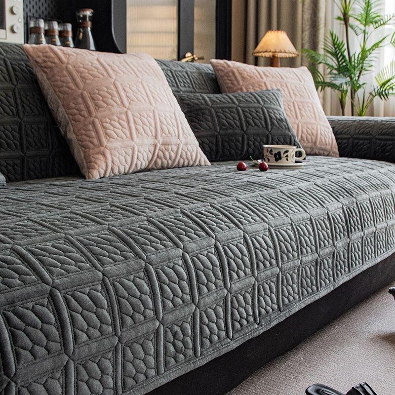 

Чехол на диванную подушку из фланели с рисунком «гусиная лапка», нескользящий чехол для дивана, современный чехол для дивана Waist Pillowcase 30*50