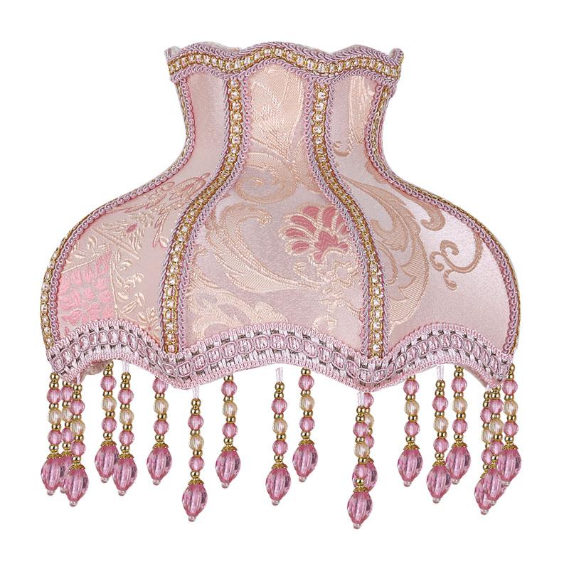 European Style Lampshade Home Decor Retro Light Lamp Cover European Vintage High-End Cloth Art Bead Lace Lampshade