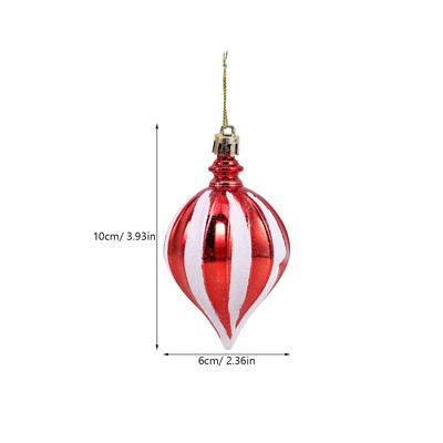 6Pcs Christmas Tree Hanging Ornaments Xmas Pendant Lightweight Safe Material Xmas Balls Decoration Party Home Fireplace Gift