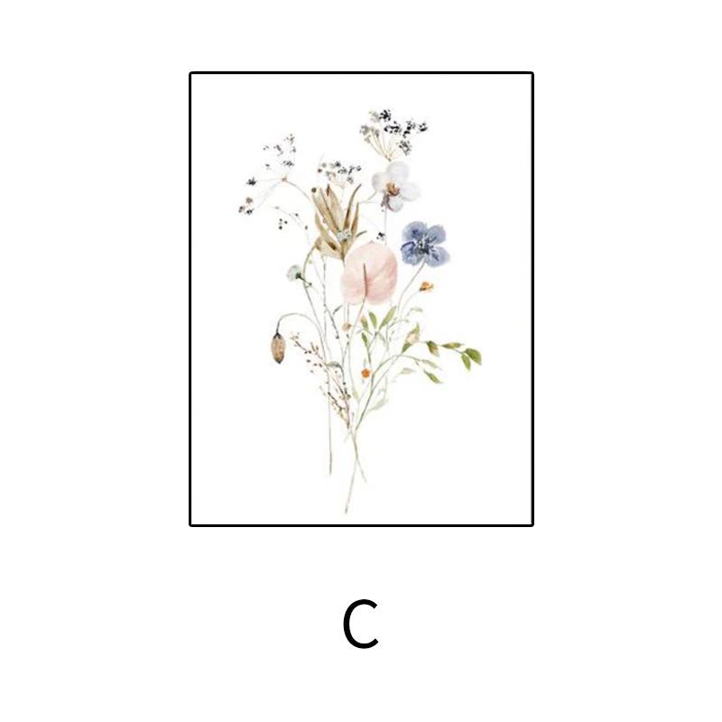 Abstract Floral Minimalist Watercolor Canvas for Living Room Sofa Wall