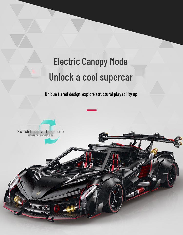 Lamborghini Poison 1:8 Supercar Model Building Blocks - High Difficulty Toy for Adults