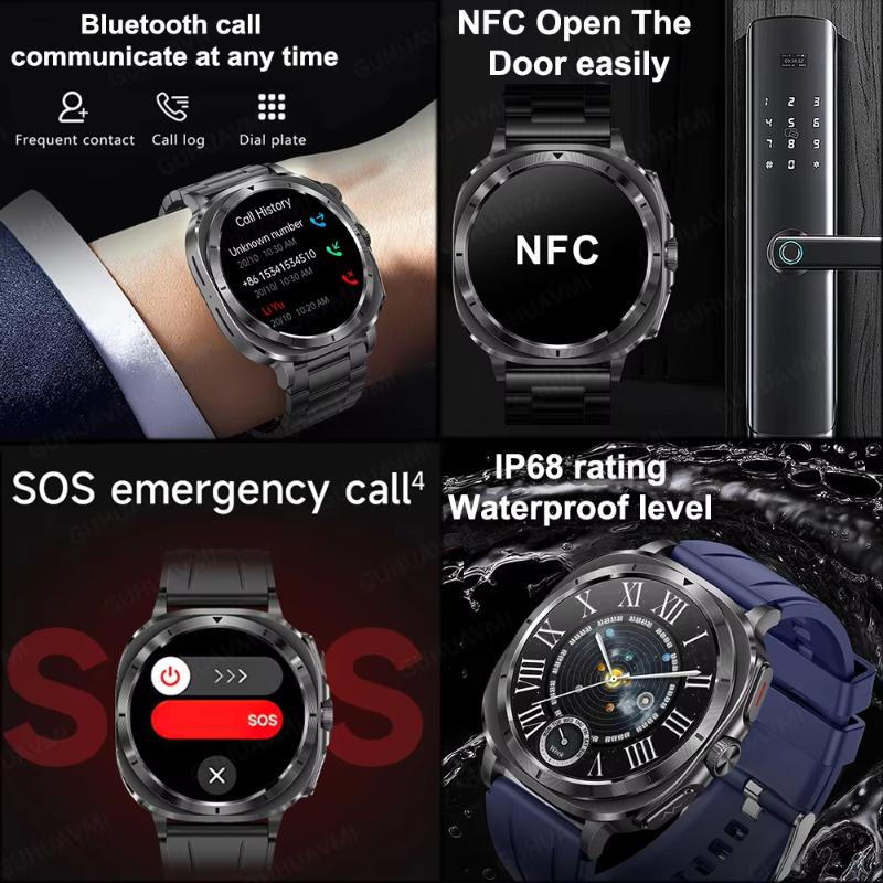 2025 Novo Relógio 7 Lipídios Sanguíneos Ácido Úrico Pressão Oxigênio no Sangue Análise Corporal Relógio Inteligente ECG+PPG Relógio Saúde Smartwatch para Homens