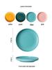 Matte Ceramic 4-Piece Shallow Plate Set: Creative Steak & Breakfast Plates for Western Cuisine.