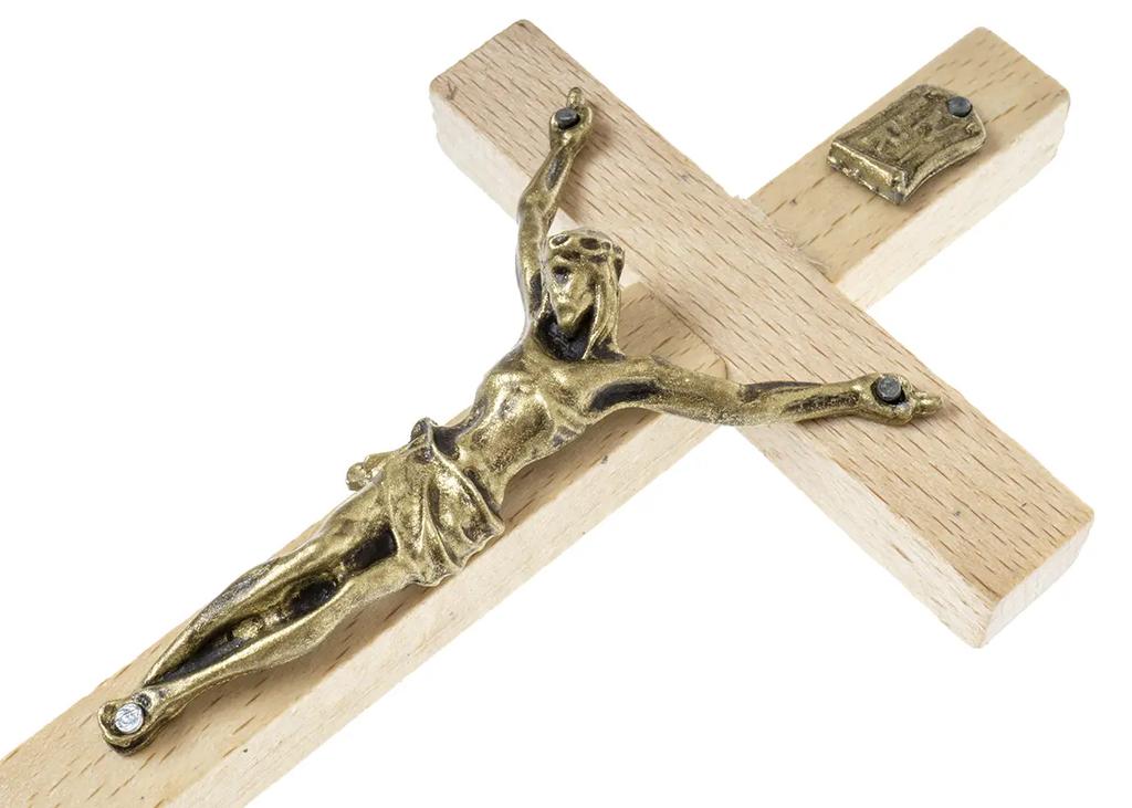 Wooden Hanging Cross, Light 6.5 x 13.5