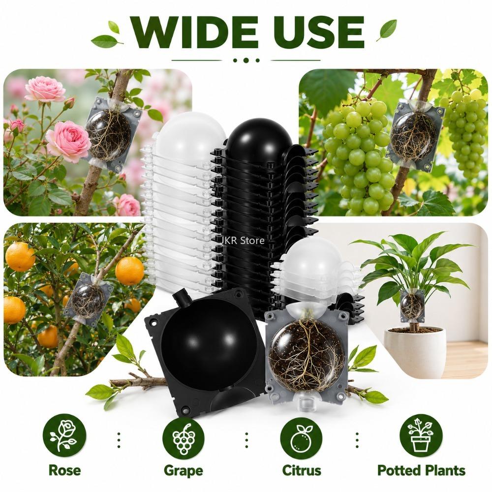 10/30PCS Grafting Rooting Ball Plant Breeding Box High Pressure Growing Case for Garden Plant Propagation Supply