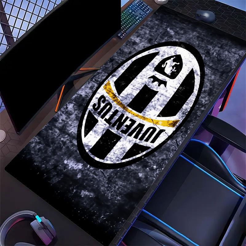 Tappetino Mouse Juventus FC, Tappetino da Scrivania XXL per Gaming, Mousepad Antiscivolo XXL per Laptop e Tablet, Tappetino da Gioco per Mini PC con Bordi Cuciti