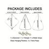 3pcs Hanging Glass Hydroponic Planter Geometric Shape Water Plant Vases Home Decor Indoor Outdoor Hanging Plant Container Garden