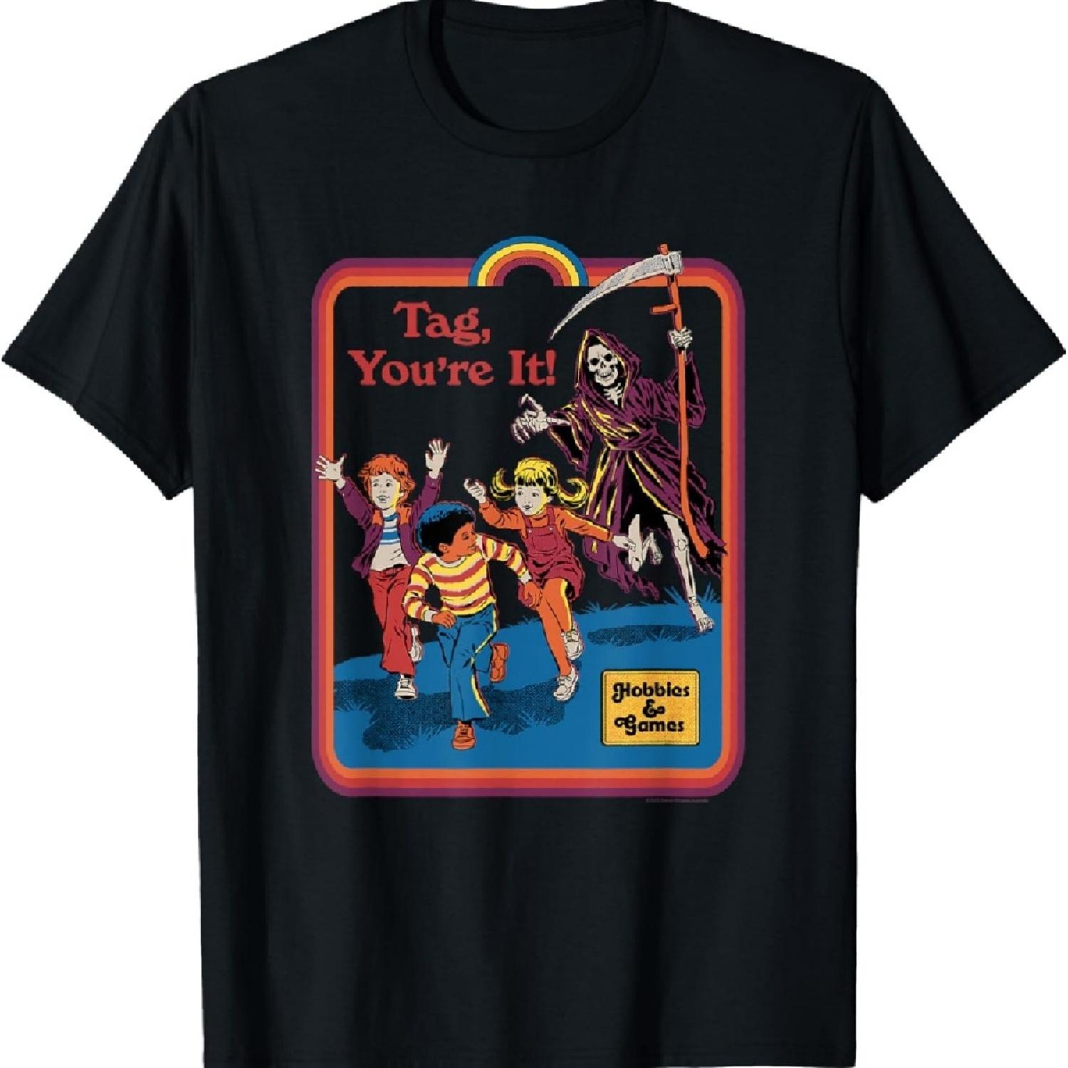 

Grim Reaper Tag You re It Retro Dark Humor T-Shirt XXXXXL чёрный