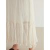 ELLE French Textured Pleated Midi Skirt