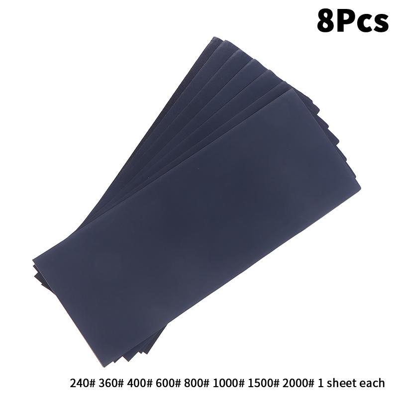 5/6/8/10/18/24Pcs Sandpaper 2000 2500 3000 5000 7000 Mixed Grits Sand Paper Water/Dry Sanding Paper Abrasive Tool