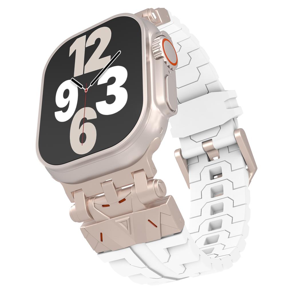 1 szt. Silikonowy pasek do Apple Watch S10 46mm dla Apple Watch Pasek mechaniczny 9 8 7 6 5 4 Ultra 2 49mm 45mm 44mm 42mm Bransoletka Akcesoria do smartwatcha