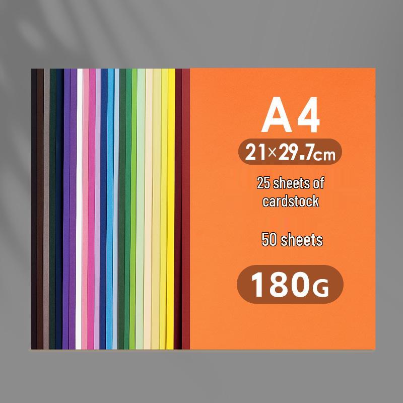 A4 White Cardstock, Black & Colored Paper, Thickened for DIY Kindergarten Crafts & Projects, A3/A4 Size.