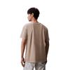 Calvin Klein Casual Commuting Letter Print Cotton Short Sleeve T-Shirt Men Tops Honey-Tea-Brown ZM02716