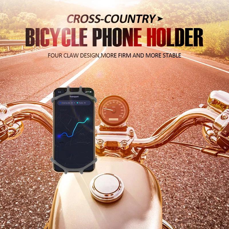 Versatile 360 Degrees Rotate Silicone Cell Phones Holder For Bicycle MTB Bike