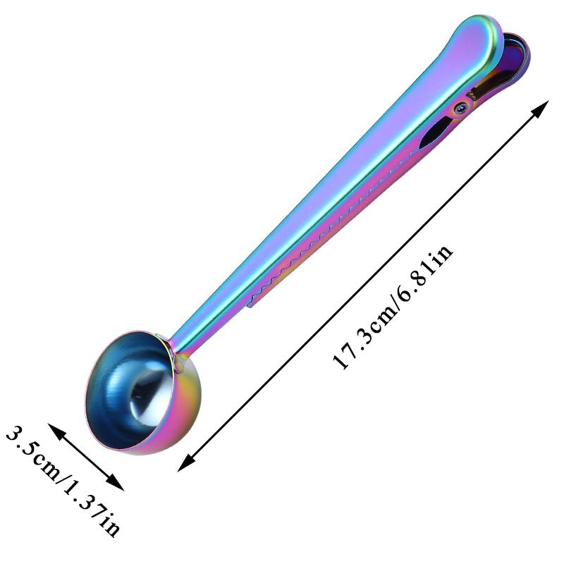 

Кофейная ложка «два в одном», уплотнительный зажим для кофейной ложки, кухонные золотые аксессуары, украшение для кафе Expresso Cucharilla H