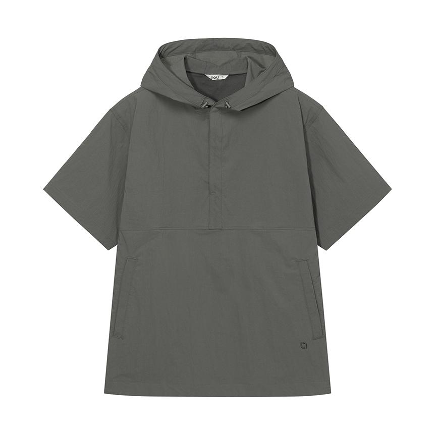 Nau Aeroshell Short Sleeve Hooded Anorak M Khaki
