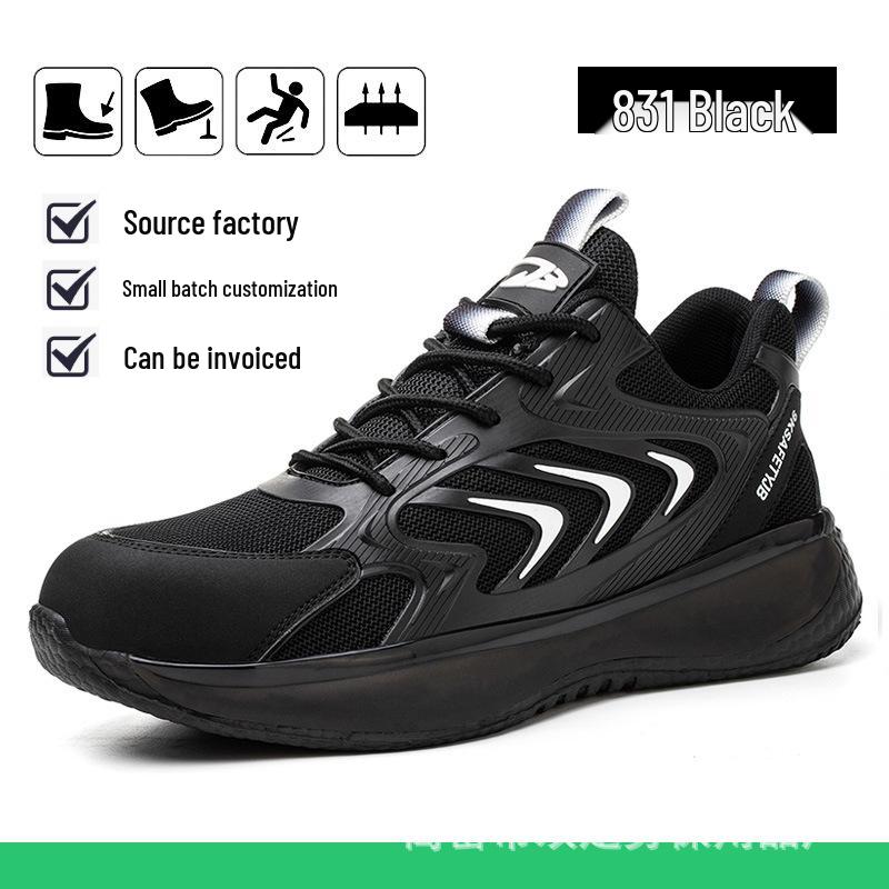 Męskie buty robocze ochronne Four Seasons: Odporny na zgniecenia, Odporny na przebicia, Wodoodporny, Lekki, Antypoślizgowy.