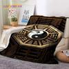 Natur Yin Yang Chinesische Tai Chi Bagua Weiche Flanelldecke für Betten Schlafzimmer Sofa Picknick, Überwurfdecke zum Zudecken Outdoor Nickerchen Geschenk