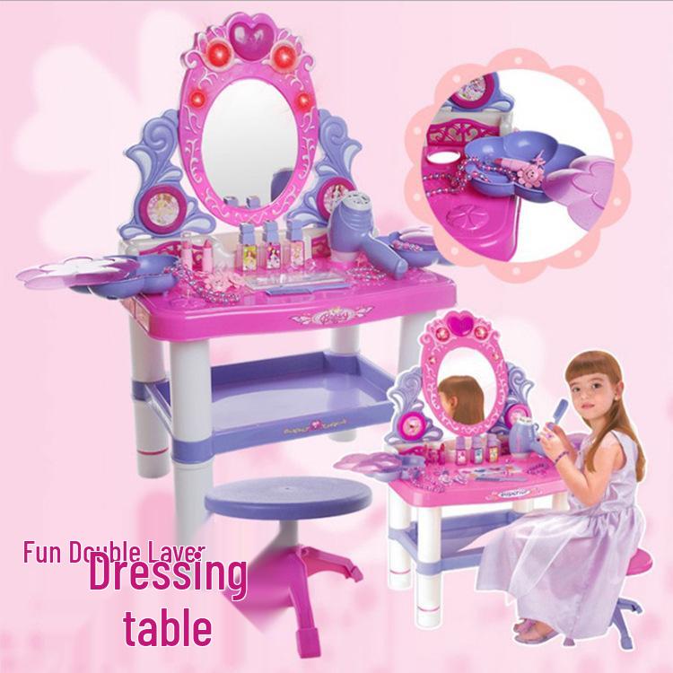 Princess Makeup Vanity: Colorful Children's Dressing Table Toy for Girls Aged 6-8 - Perfect Birthday Gift