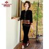 Yuzhaolin Women's Gold Velvet Long-Sleeve Two-Piece Set