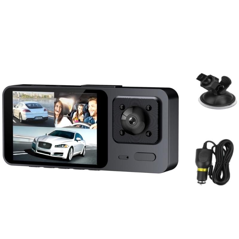 

2/3 Channel Camera Car DVR 1080P Camera Double/Triple Lens Dashcam Video Recorder Parking Monitoring 2 IPS Screen