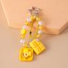 Pretty Handmade Beaded Bracelet Keychain Wristlet Keyring Pendants for Women Girls Handbag Decor DIY Kid's Jewelry Accessories