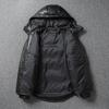 Chinese Size Raglan Sleeve Thick Men Leather Jacket Hood Warm Duch Down Coat Winter Jackets Genuine Cow Leather Coats Mens Clothing