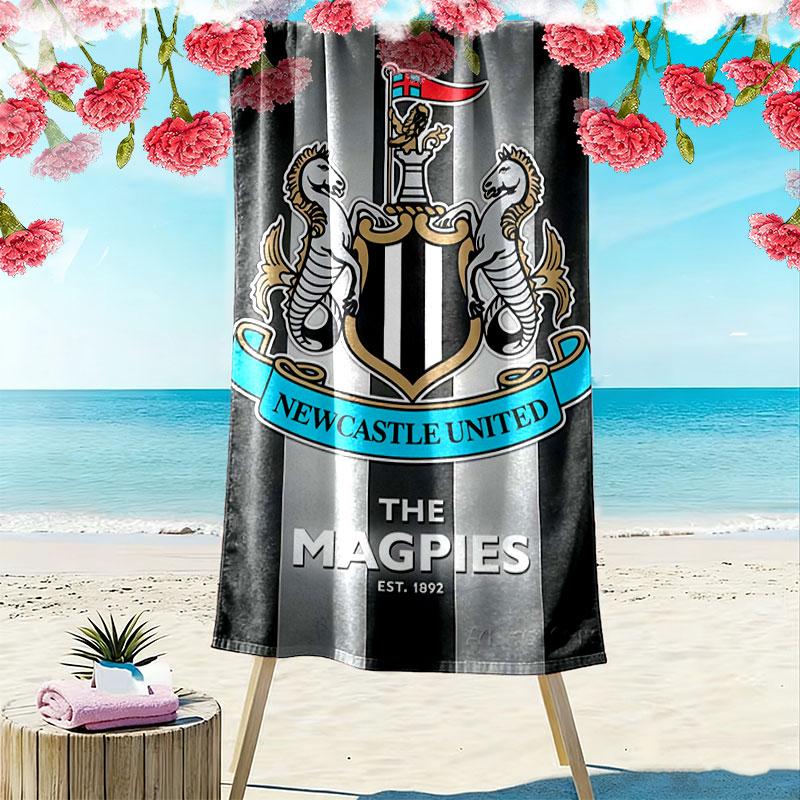 Telo Mare con Stampa Logo NUFC, Grande Morbido Asciugatura Rapida per Spiaggia Campeggio Nuoto