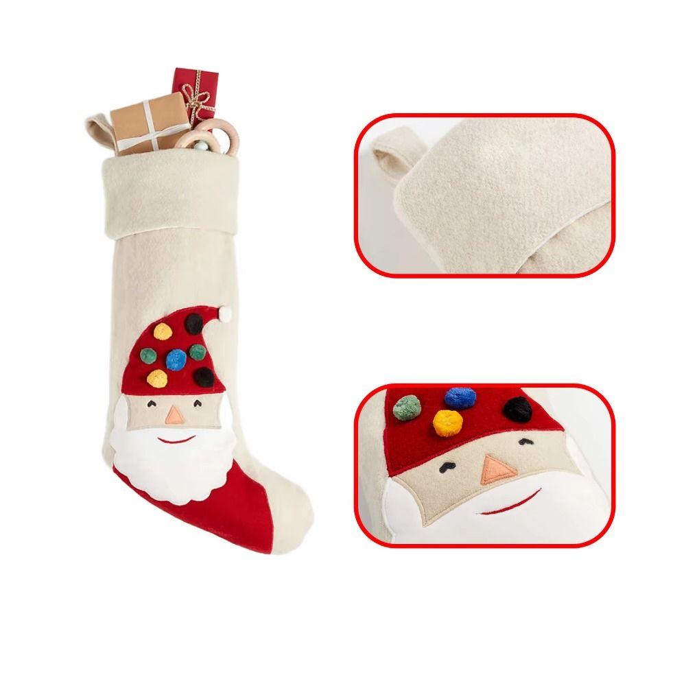 Hanging Ornament Christmas Gift Bag Santa Candy Bag Creative Christmas Socks Gift