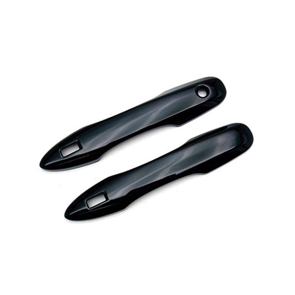 2 Black ABS Exterior Door Handle Covers for Feng Car