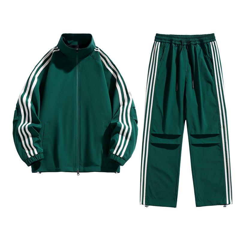 Pánská retro tepláková bunda se třemi pruhy a stojáčkem