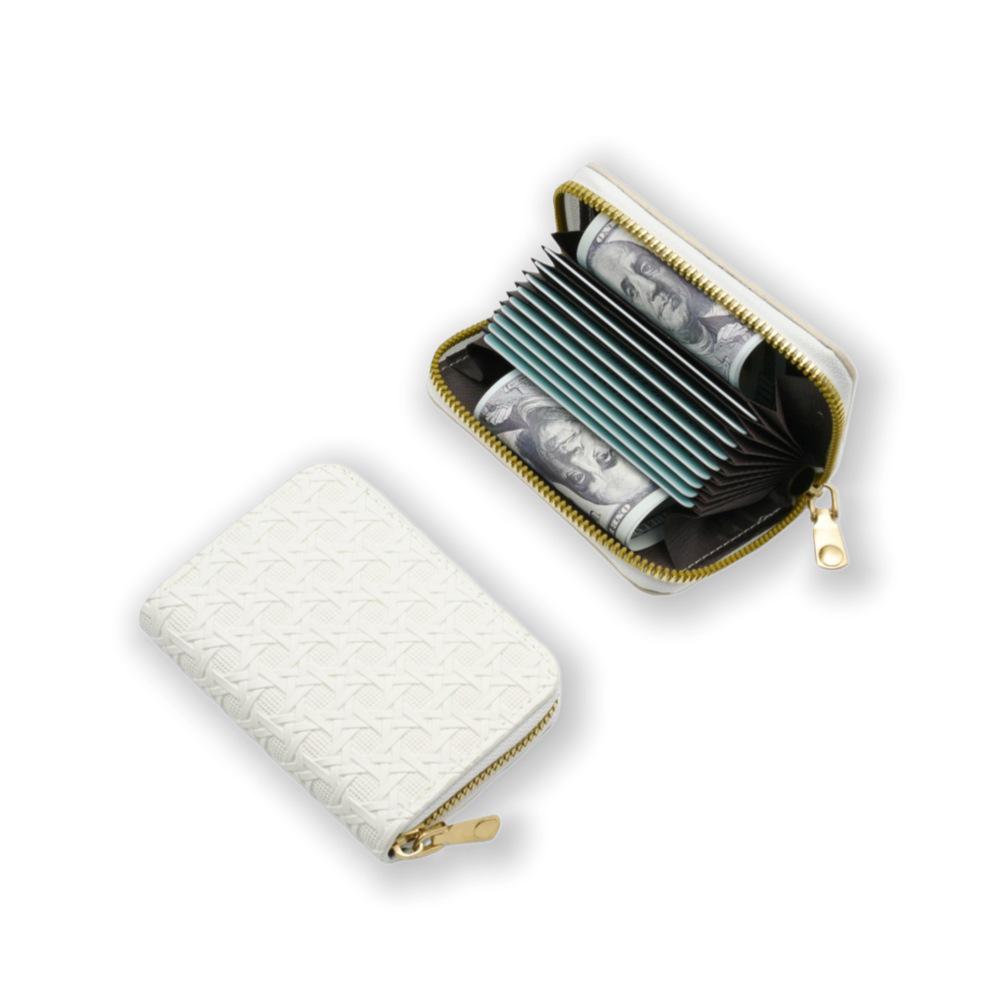 Women's & Men's Large Capacity Customizable Card Holder with Multiple Slots, Driver's License Slot, and Small Card Design.
