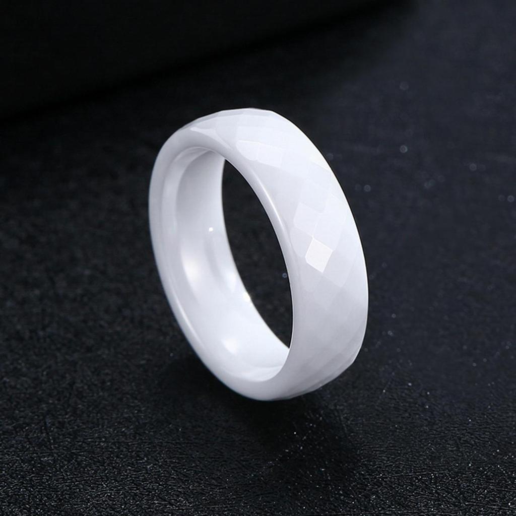 Fede nuziale in ceramica unisex da 6 mm, anello nero bianco verde blu lavanda per donna e uomo, ipoallergenico, taglia USA 5-12