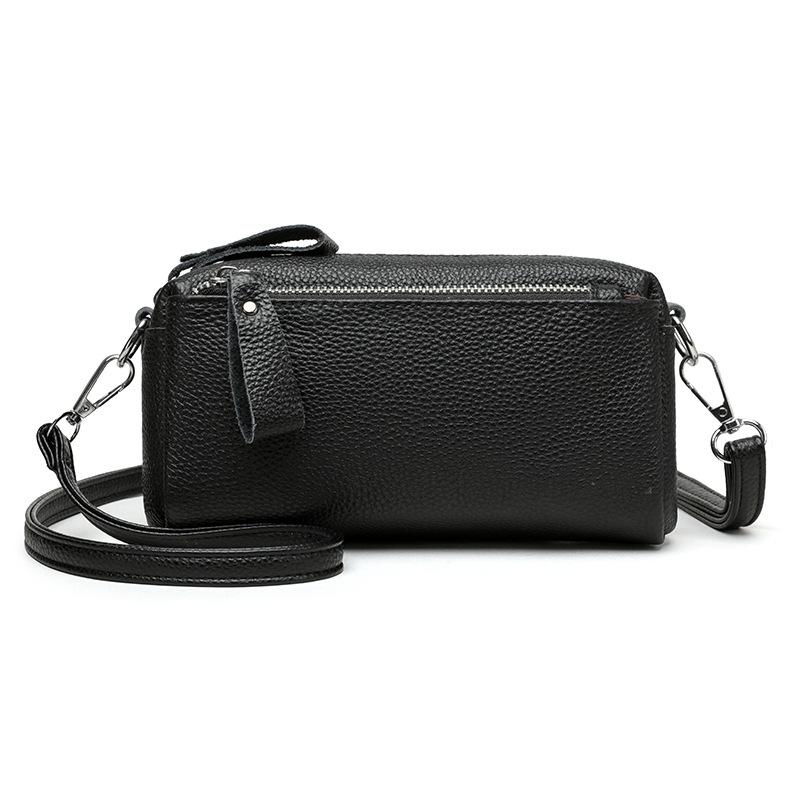 Genuine Leather women Shoulder Bag Small ladies Zip Money Coin Holder Purse Cowhide Multifunction phone wallet bolso