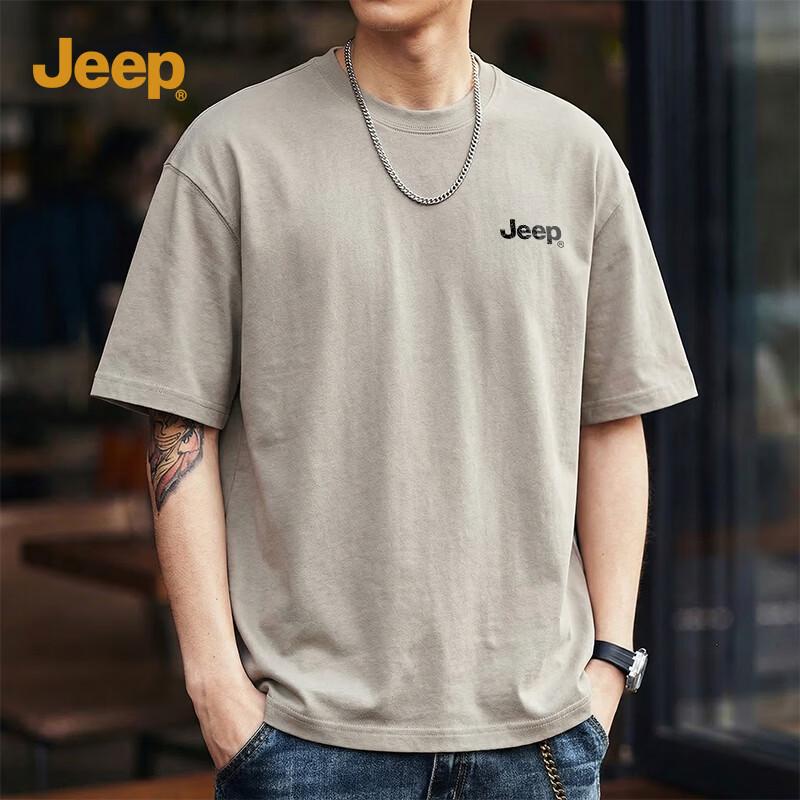 

Мужская оверсайз футболка с коротким рукавом из чистого хлопка JEEP 3XL