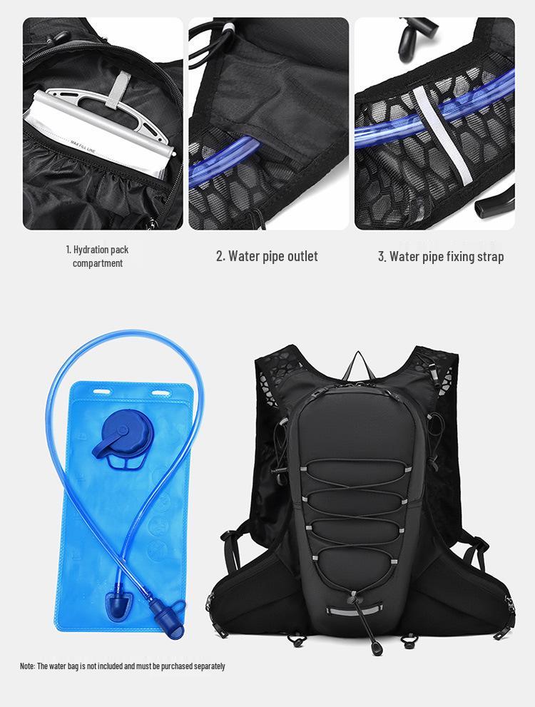 12L Portable Trail Running Backpack with Hydration Pack for Men & Women – Ideal for Outdoor Activities & Marathons