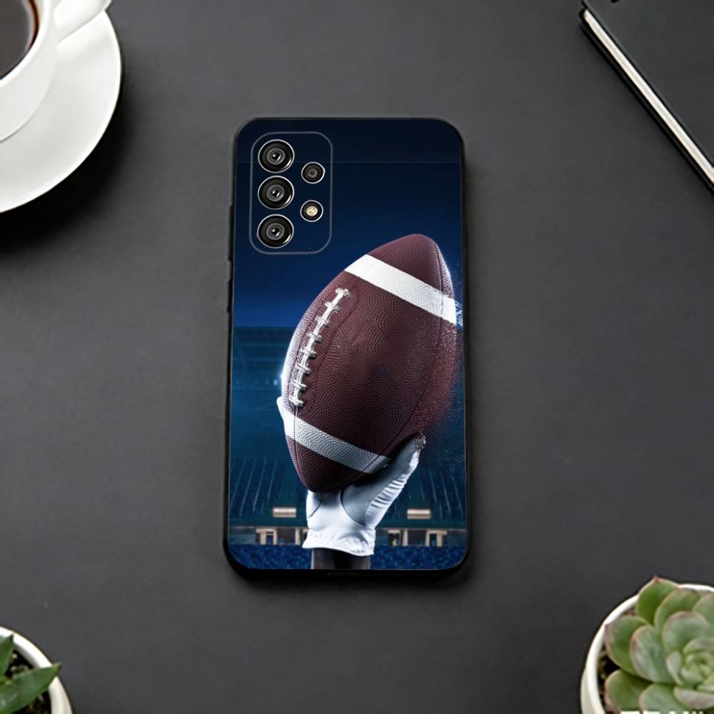 

American Football Sport Phone Case Black Silicone Soft For Samsung S25,S24,S21,S22,S23,S30,Ultra,S20,Plus,Fe,Lite Samsung S20fe